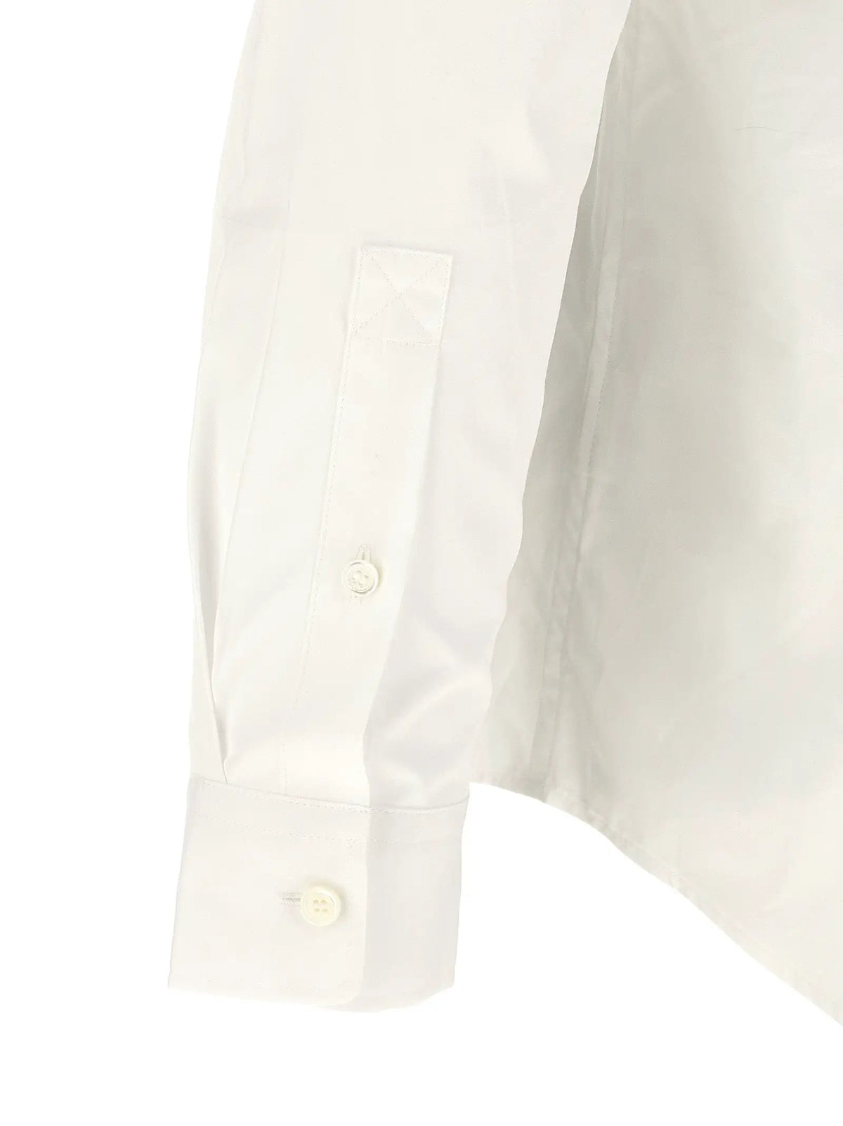 Burberry White Cotton Blouse