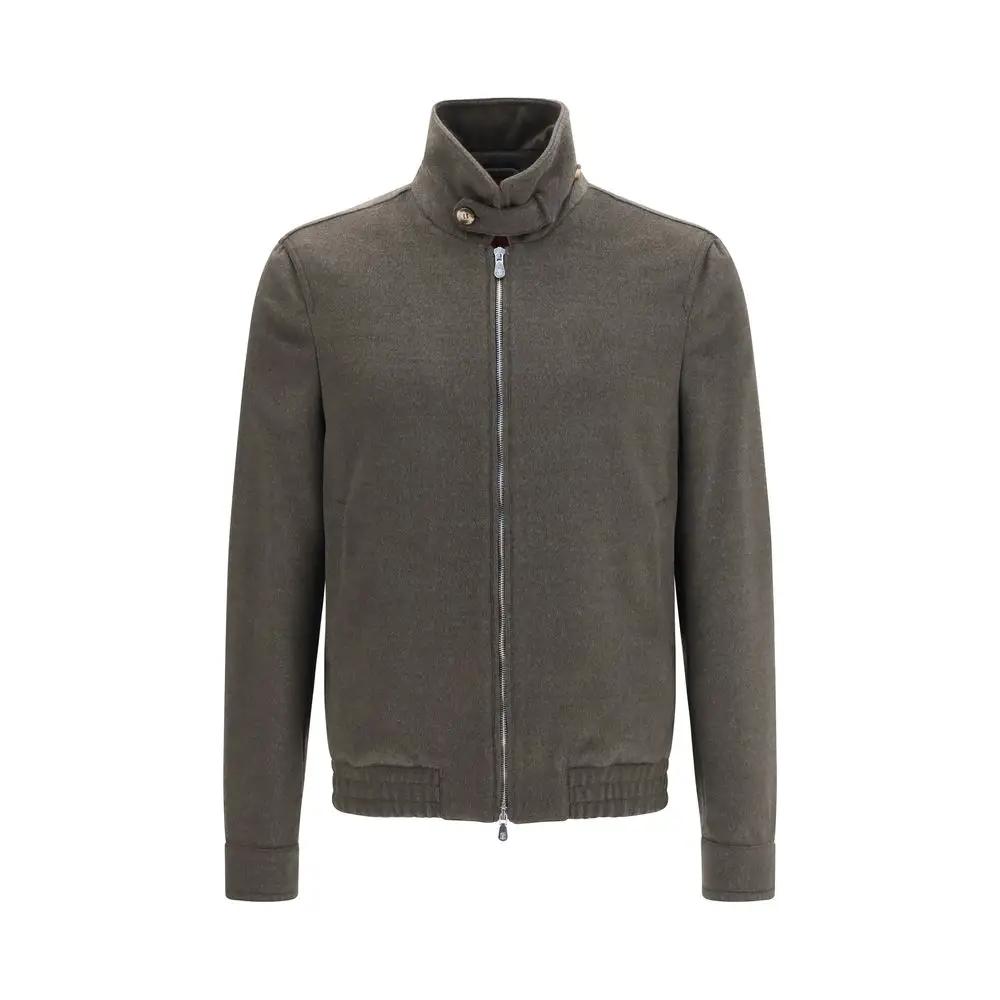 Brunello Cucinelli Brunello Cucinelli Gray Wool Oves Aries Full-Length Jacket