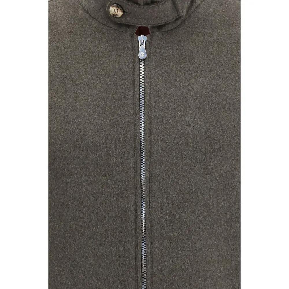Brunello Cucinelli Brunello Cucinelli Gray Wool Oves Aries Full-Length Jacket