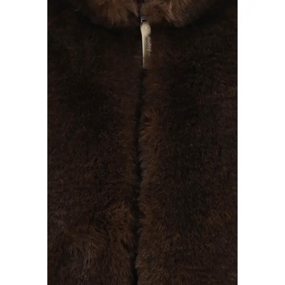 Woolrich Brown Polyester Sleeveless Jacket
