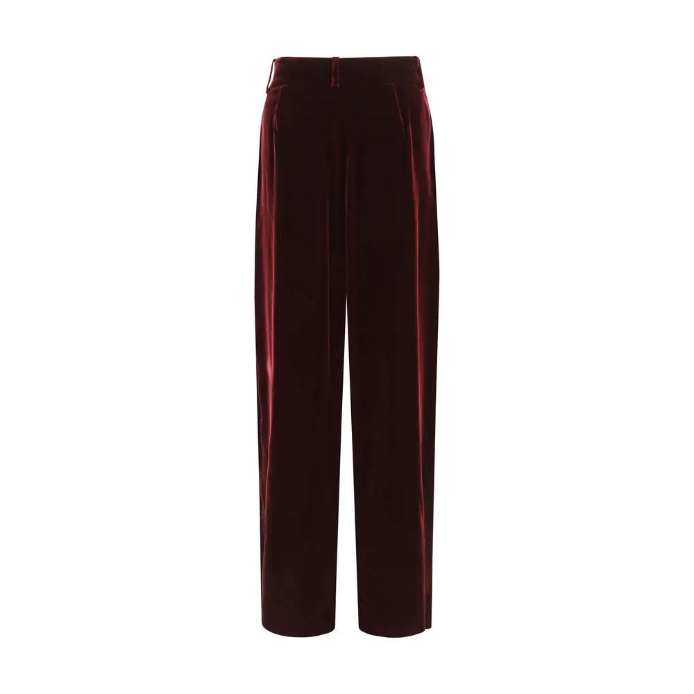 Pantalon habillé Giorgio Armani en viscose bordeaux