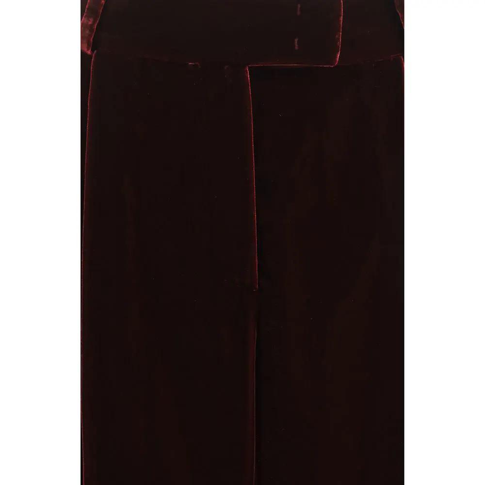 Pantalon habillé Giorgio Armani en viscose bordeaux