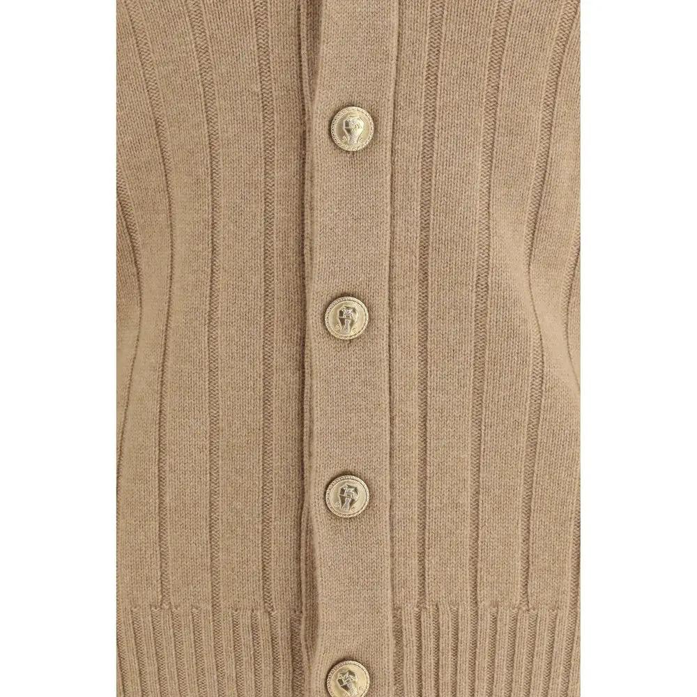 Brunello Cucinelli Beige Cashmere Cardigan