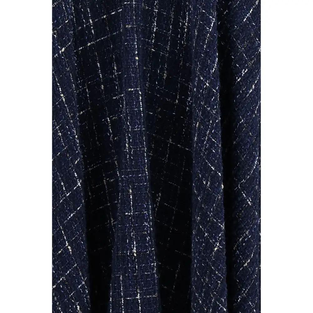 Sara Roka Blue Polyester Long Skirt