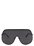 Lunettes de soleil Rick Owens en acier inoxydable noir