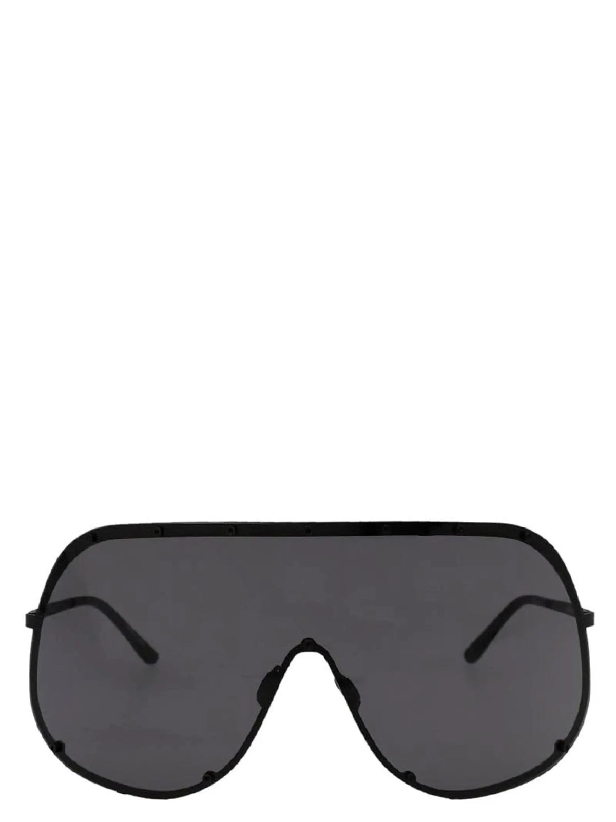 Lunettes de soleil Rick Owens en acier inoxydable noir