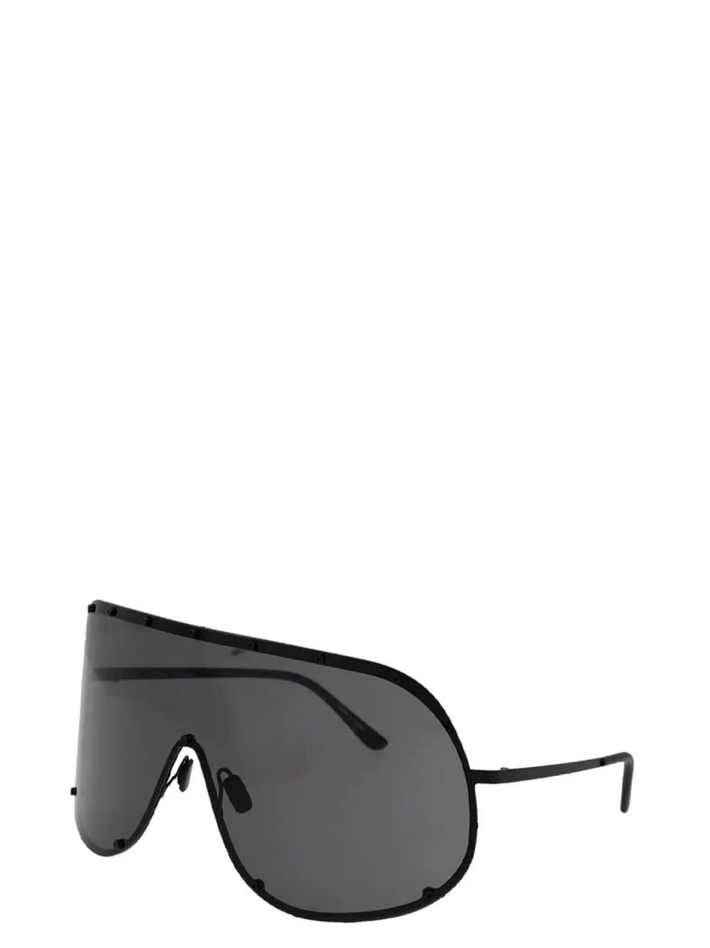 Lunettes de soleil Rick Owens en acier inoxydable noir