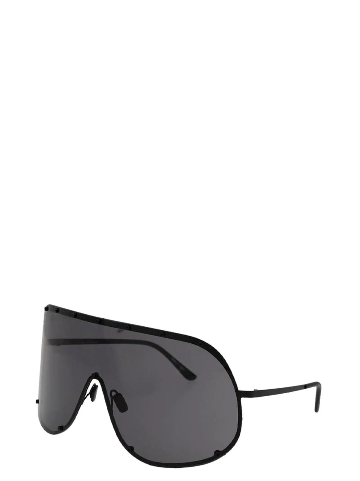 Lunettes de soleil Rick Owens en acier inoxydable noir