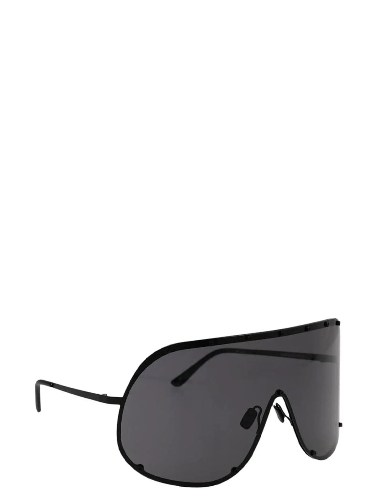Lunettes de soleil Rick Owens en acier inoxydable noir