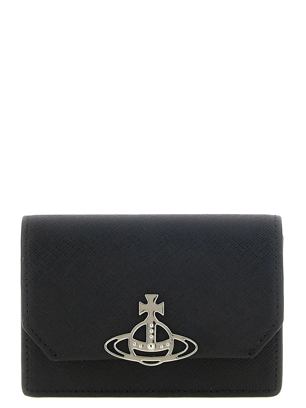 Porte-cartes en cuir de vachette noir Vivienne Westwood