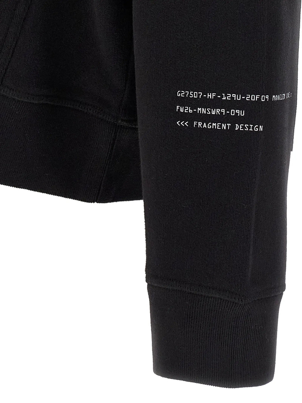 Sweat-shirt en coton noir MONCLER GENIUS