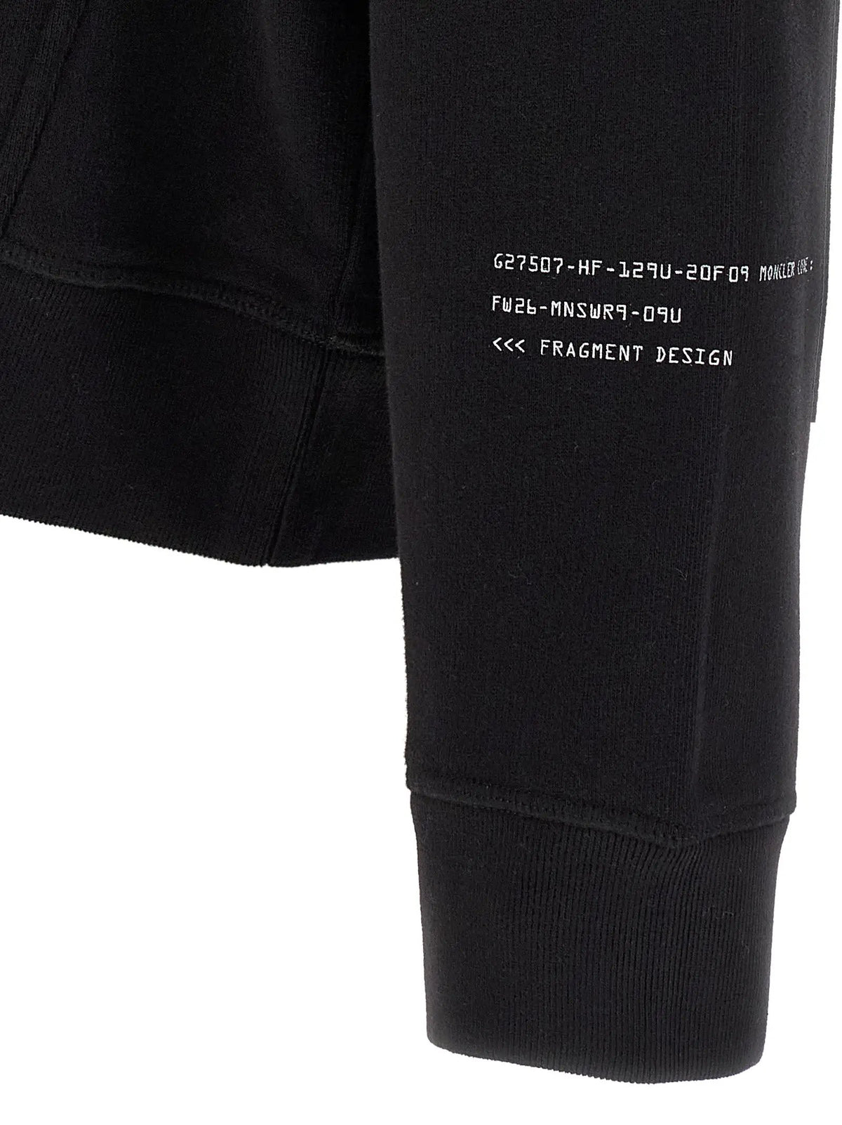 Sweat-shirt en coton noir MONCLER GENIUS