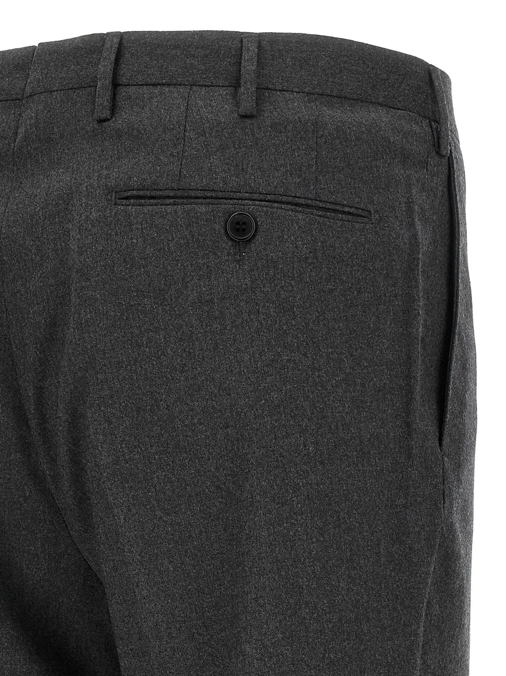 Incotex Gray Virgin Wool Dress Pants