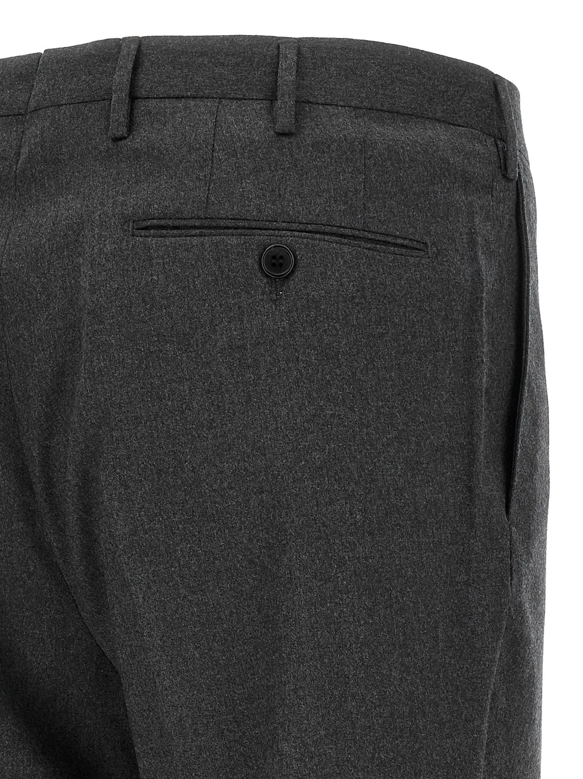 Incotex Gray Virgin Wool Dress Pants