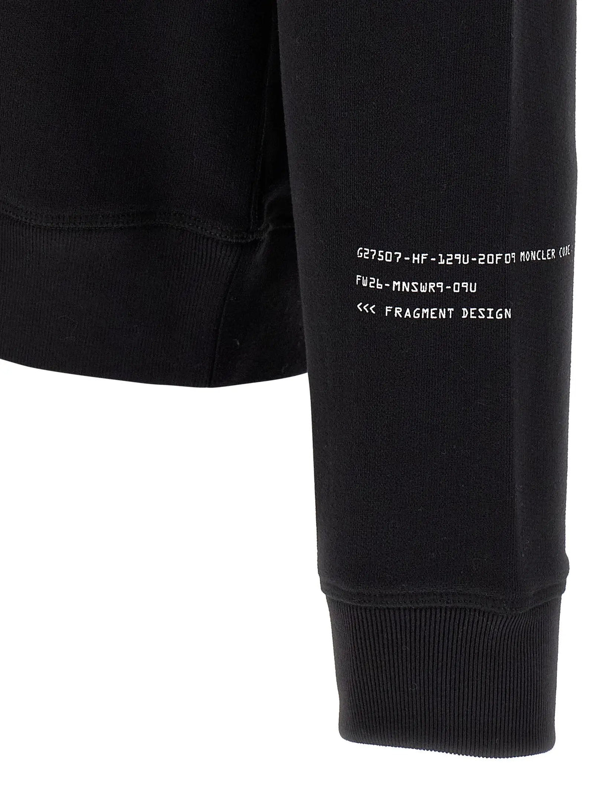 MONCLER GENIUS Black Cotton Sweatshirt