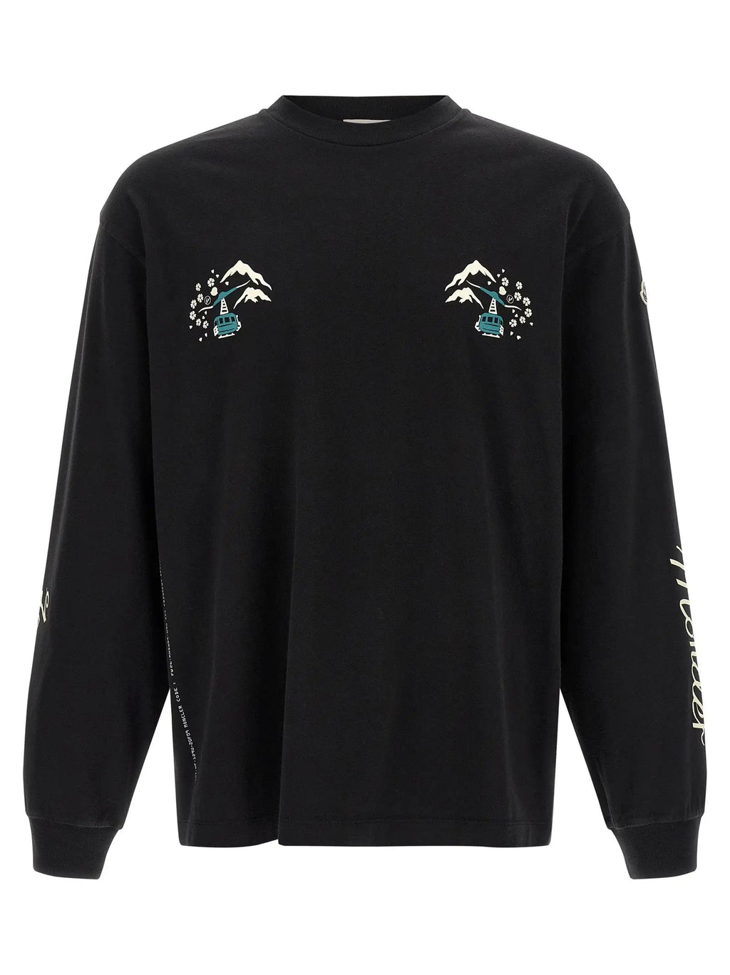 T-shirt noir en coton MONCLER GENIUS