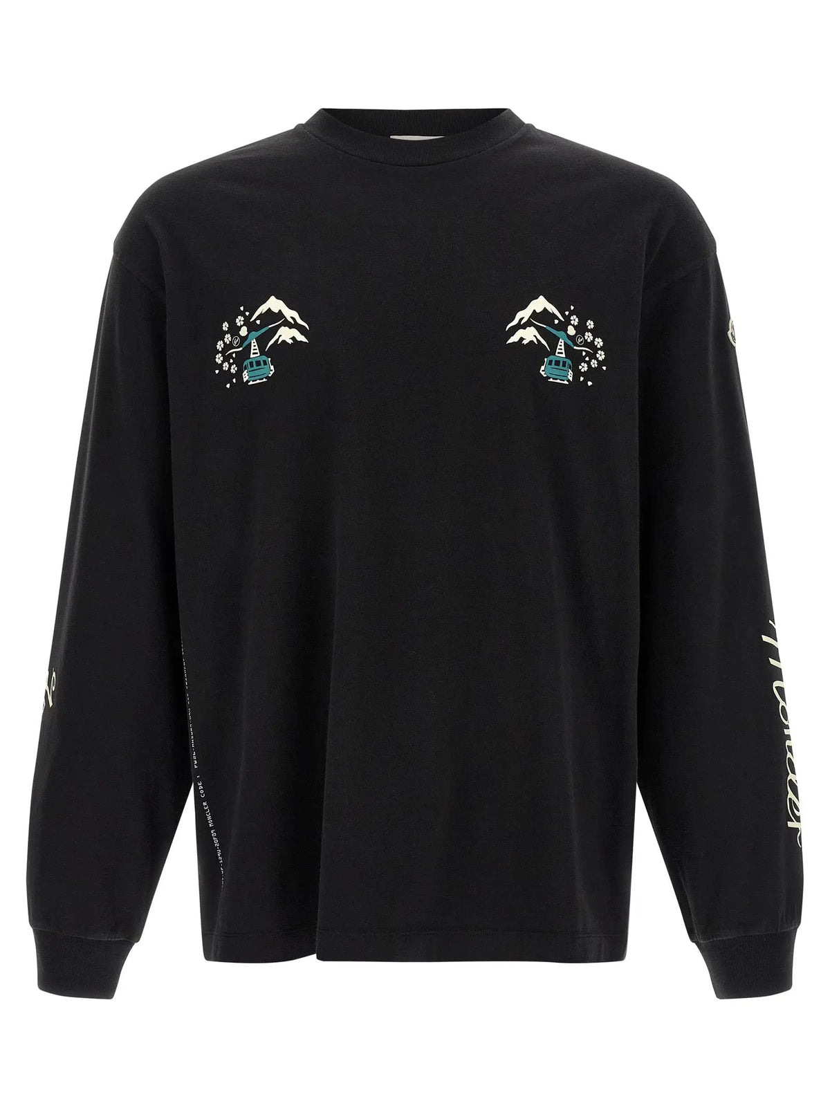 T-shirt noir en coton MONCLER GENIUS