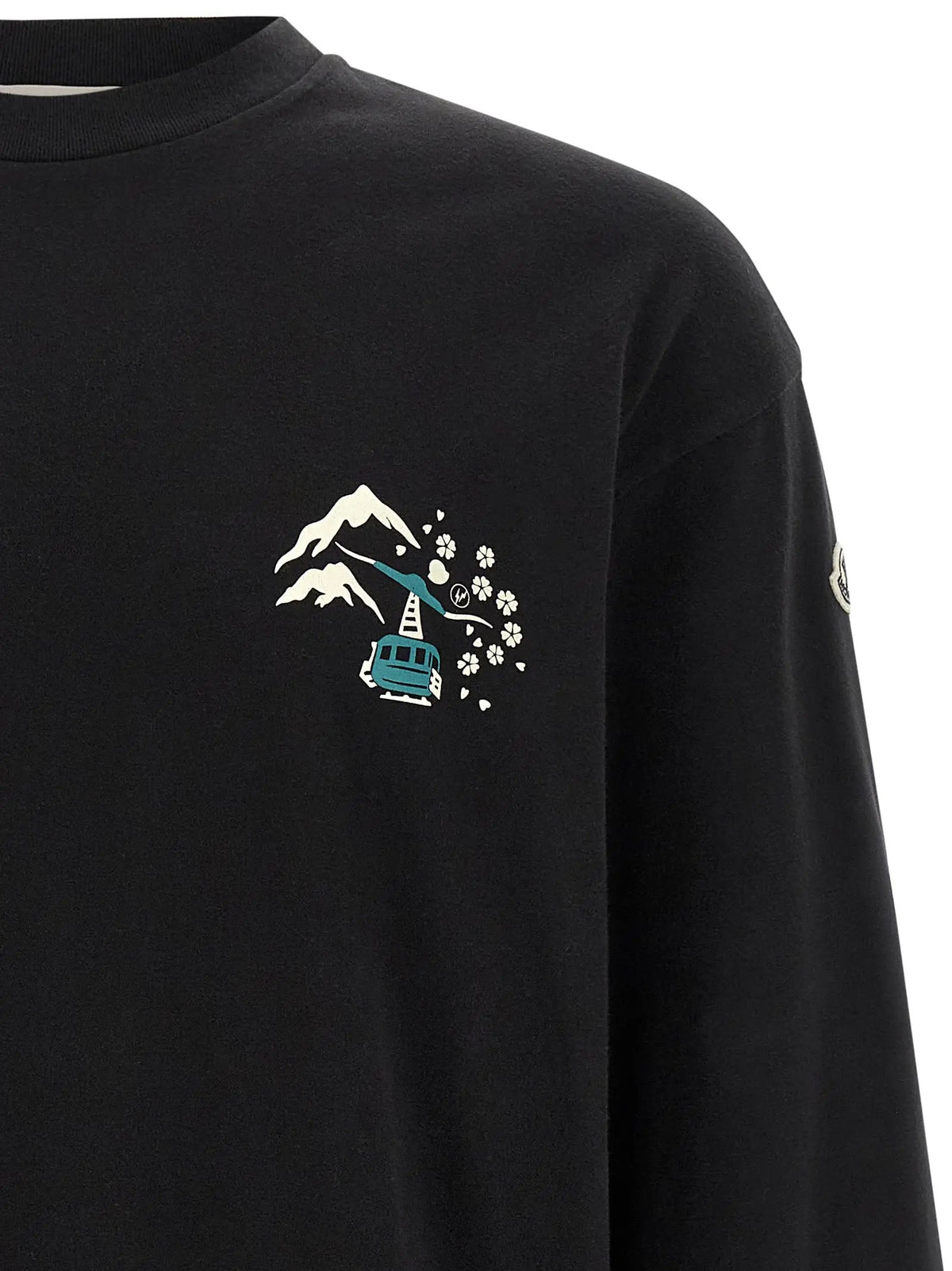 T-shirt noir en coton MONCLER GENIUS