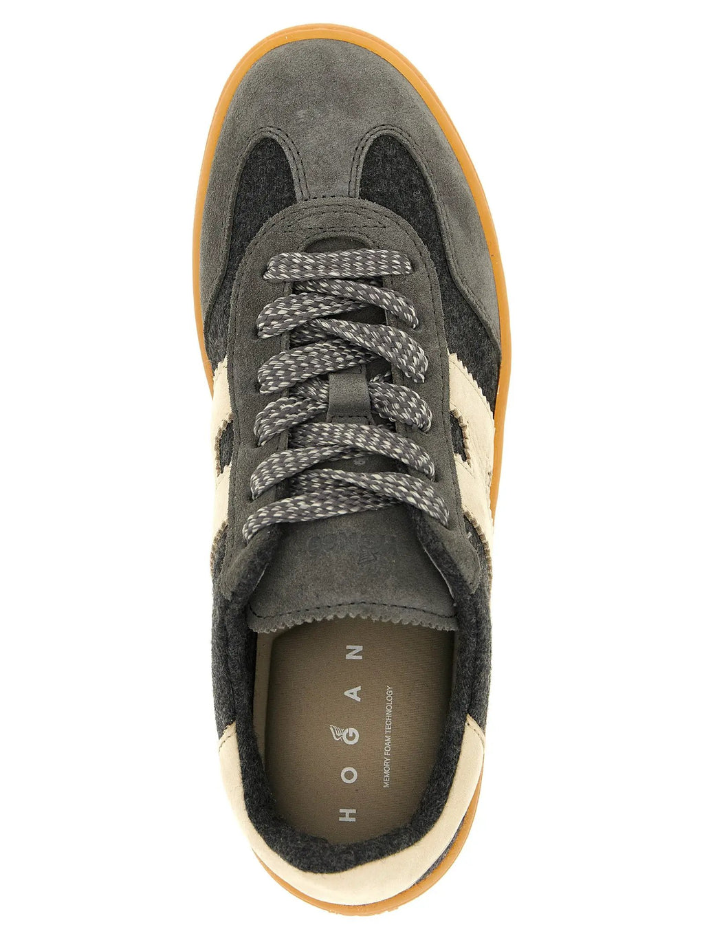 Hogan Hogan Gray Wool Low Top Sneakers