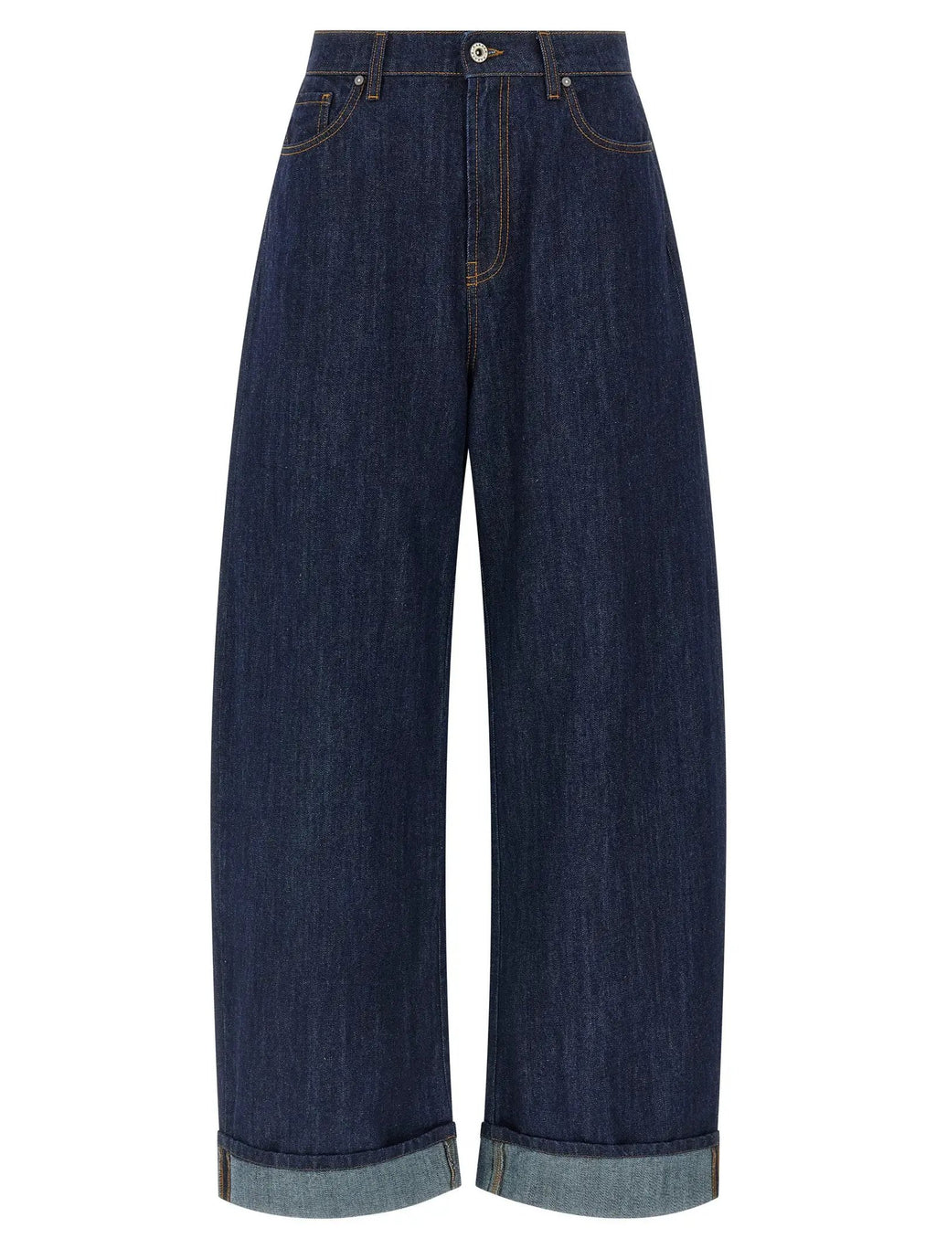 P.A.R.O.S.H. P.A.R.O.S.H. Blue Cotton Relaxed Fit Jeans