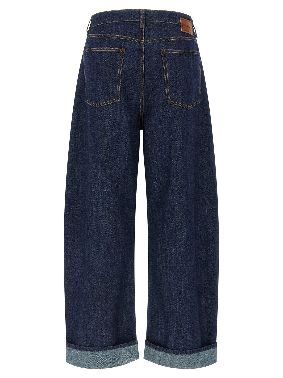 P.A.R.O.S.H. P.A.R.O.S.H. Blue Cotton Relaxed Fit Jeans
