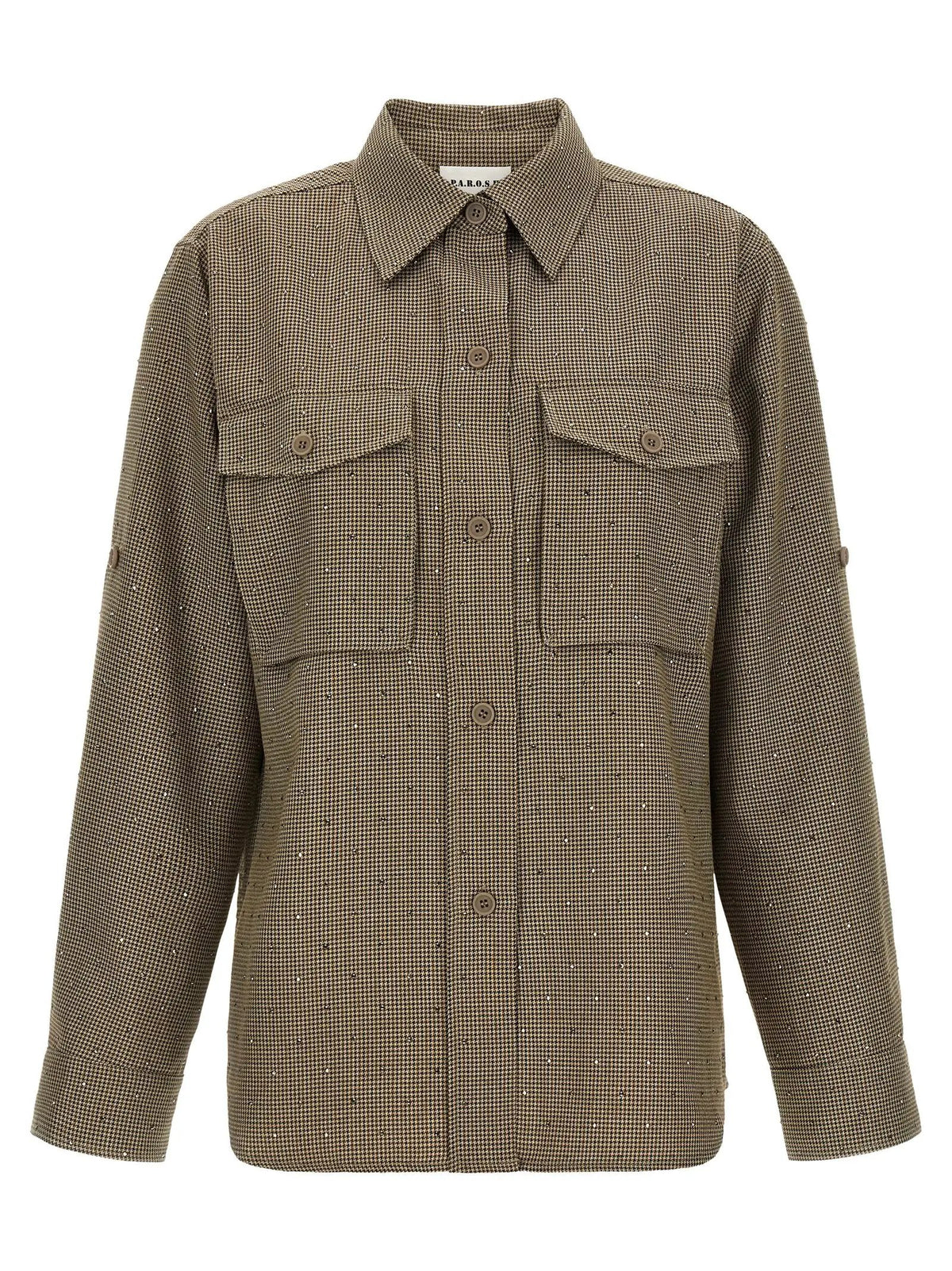 P.A.R.O.S.H. P.A.R.O.S.H. Brown Polyester Blouse