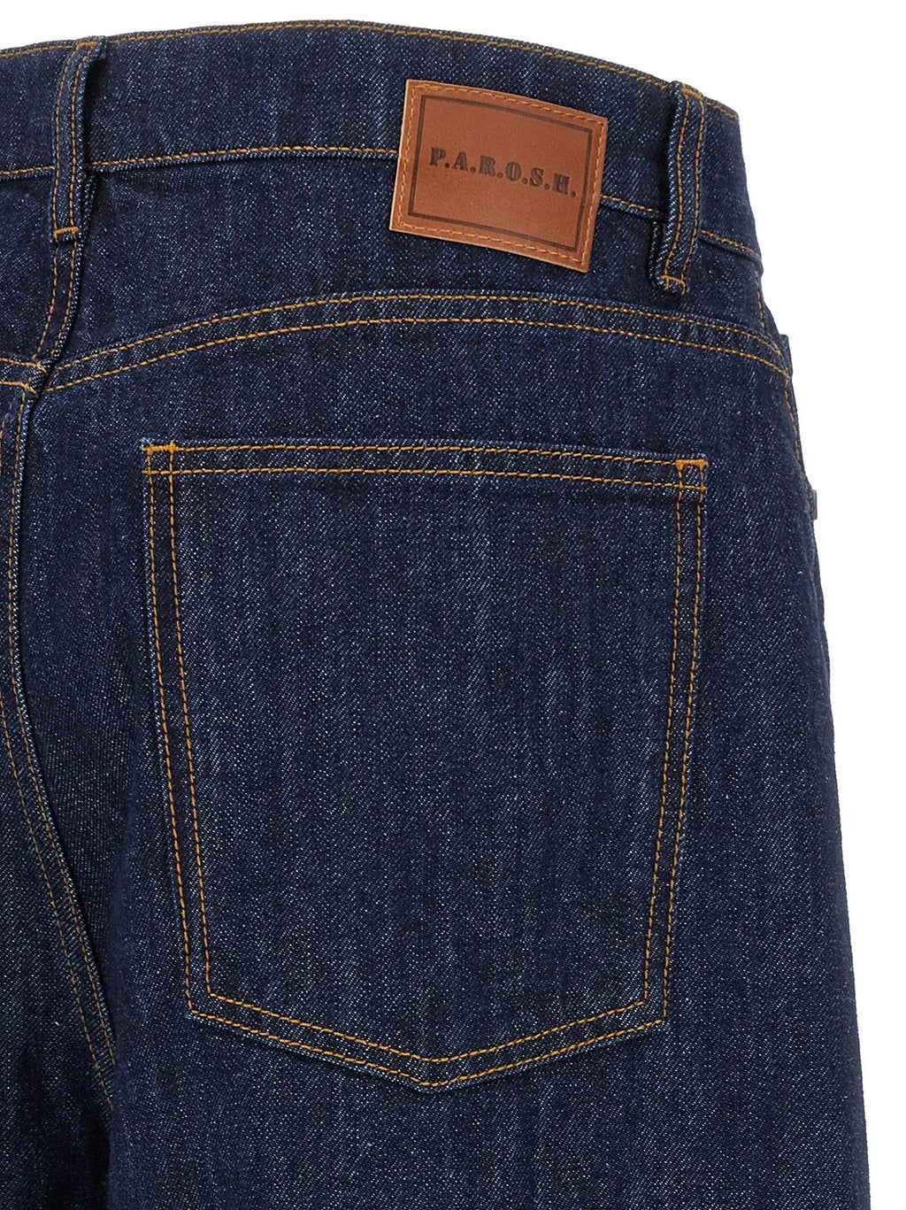P.A.R.O.S.H. P.A.R.O.S.H. Blue Cotton Relaxed Fit Jeans