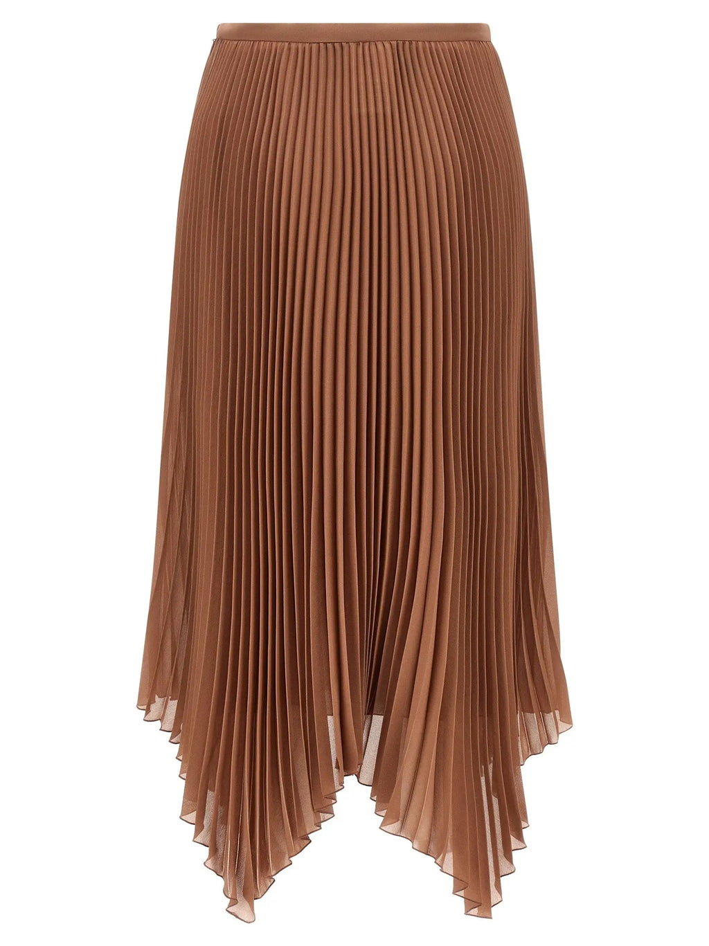 Valentino Garavani Valentino Garavani Brown Silk Midi Skirt