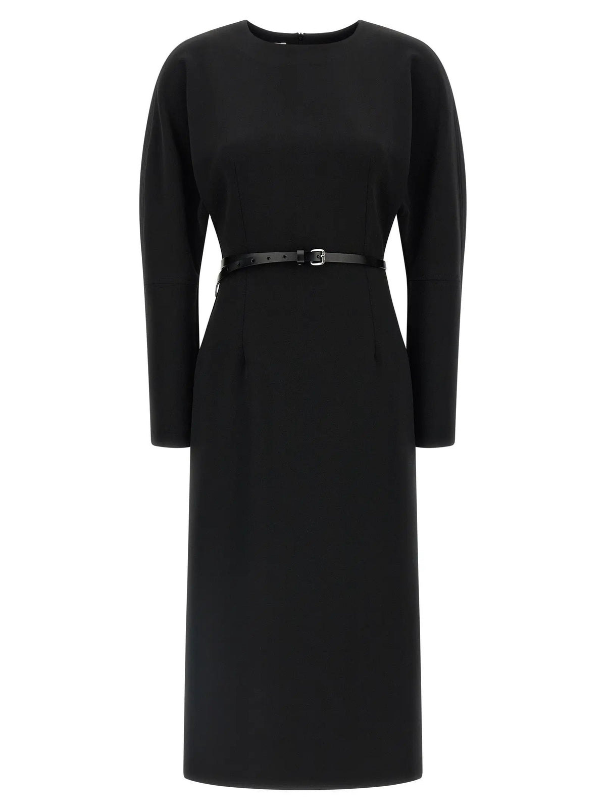 P.A.R.O.S.H. P.A.R.O.S.H. Black Polyester Midi Dress