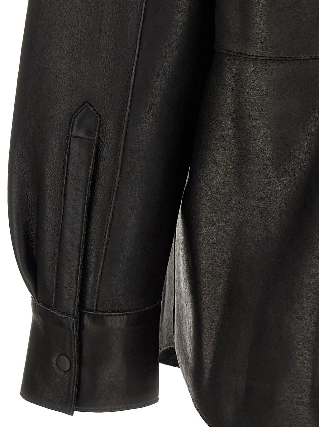 P.A.R.O.S.H. P.A.R.O.S.H. Black Lamb Leather Blouse