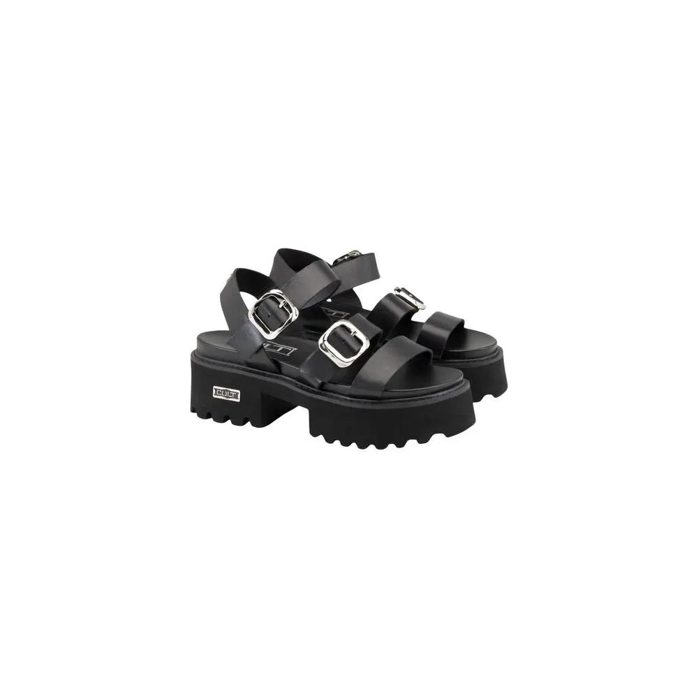 Cult Cult Black Leather Platform Sandals