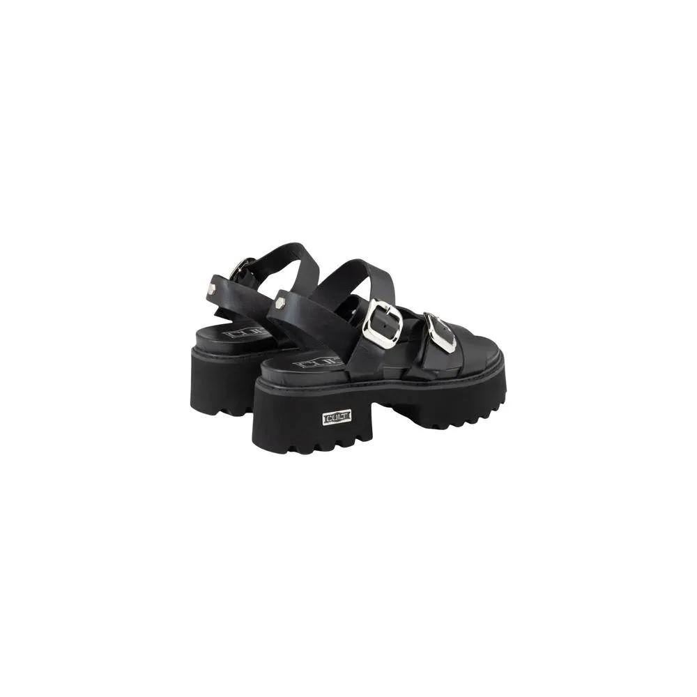 Cult Cult Black Leather Platform Sandals