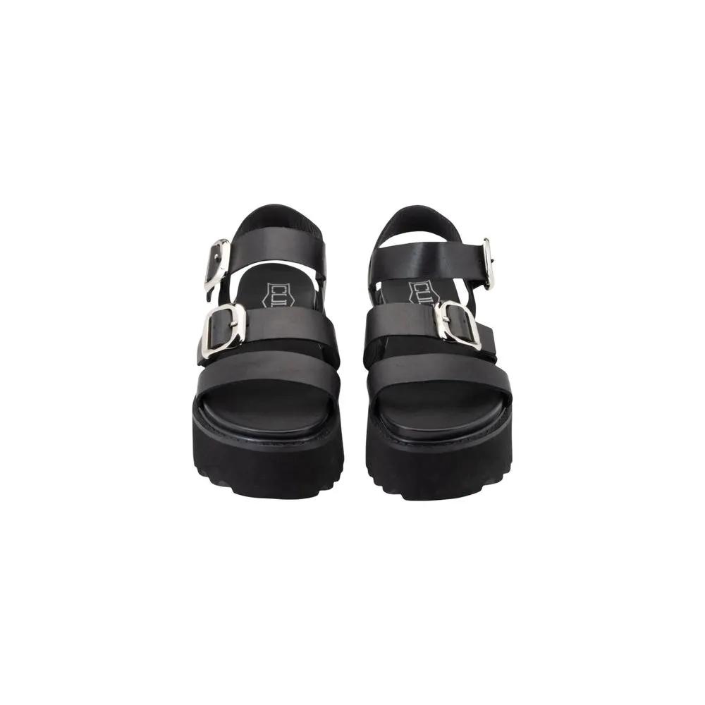 Cult Cult Black Leather Platform Sandals