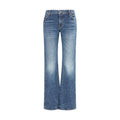 Khaite Khaite Blue Cotton Bootcut Jeans