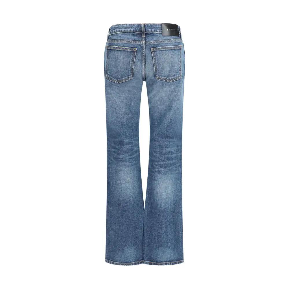 Khaite Khaite Blue Cotton Bootcut Jeans