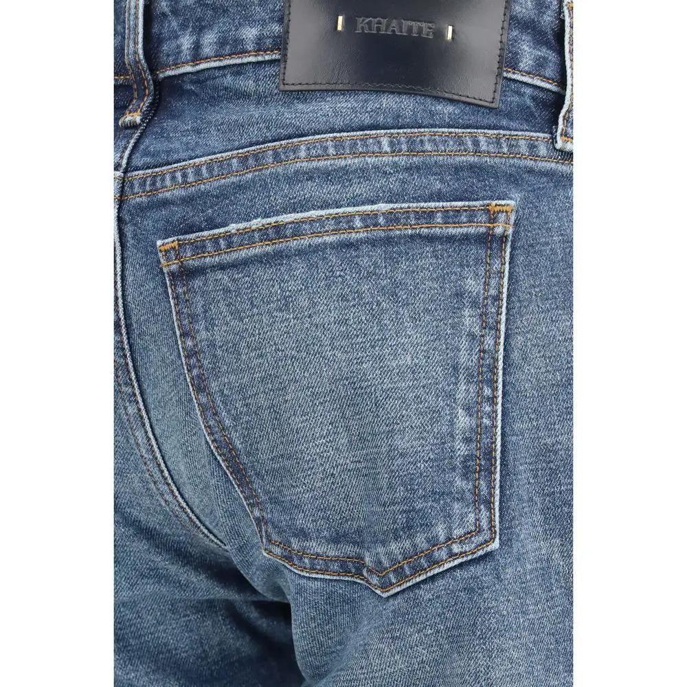 Khaite Khaite Blue Cotton Bootcut Jeans