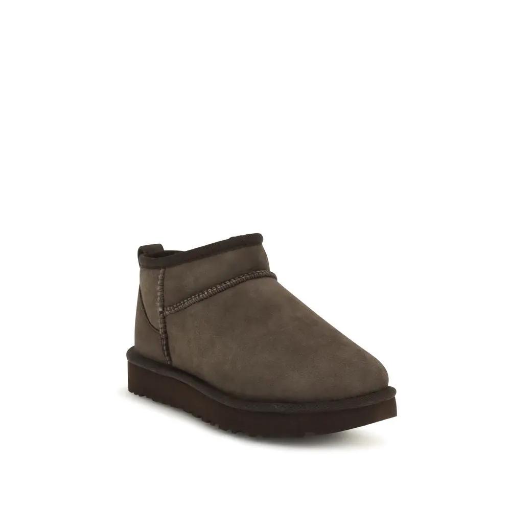 UGG UGG Brown Suede Leather Ankle Boots