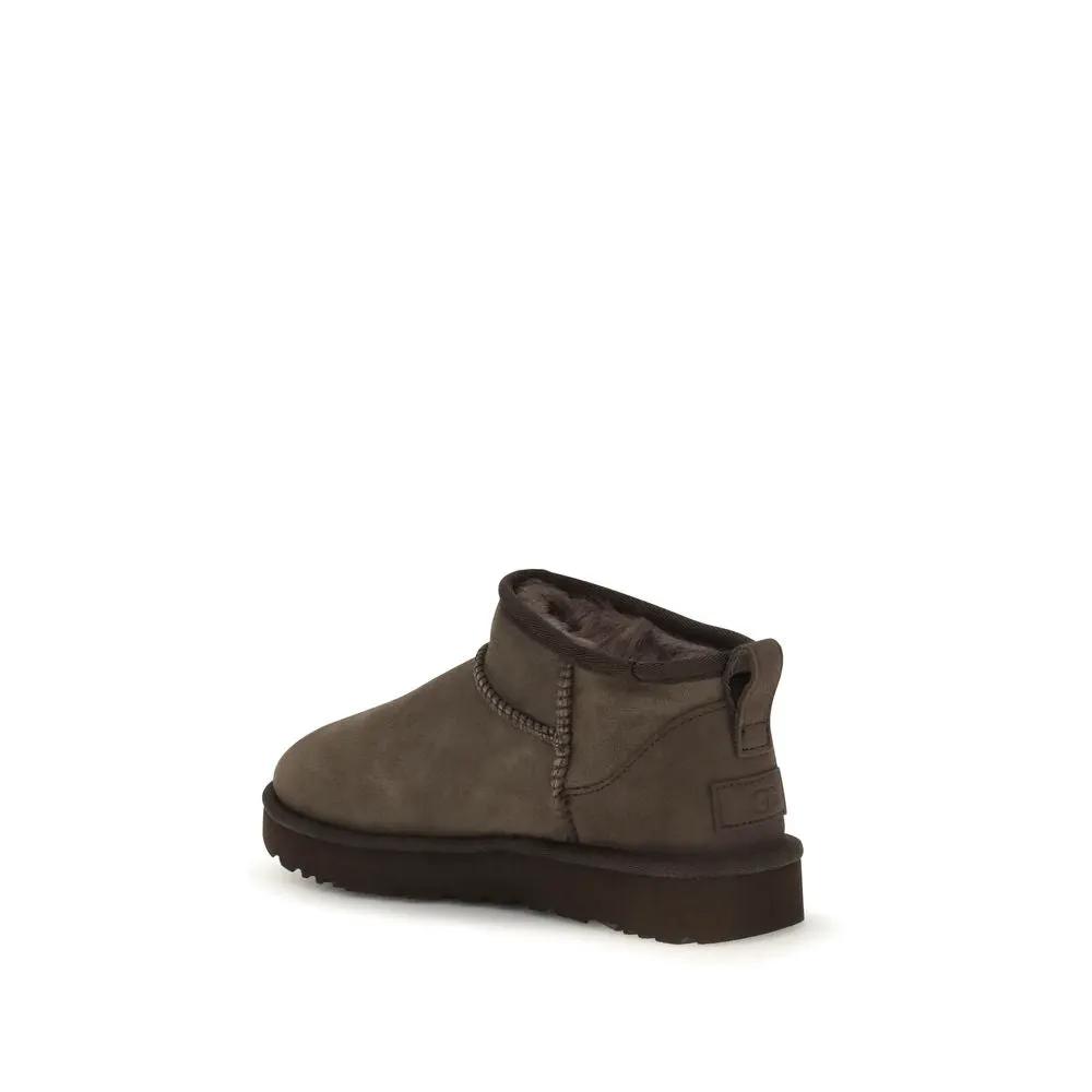 UGG UGG Brown Suede Leather Ankle Boots