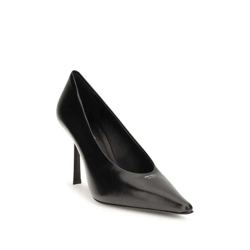 Prada Prada Black Goatskin High Heel Pumps