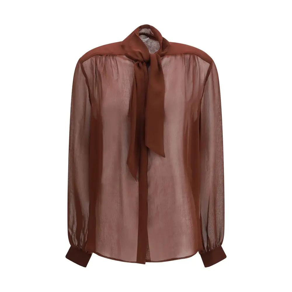 Lardini Lardini Brown Viscose Blouse