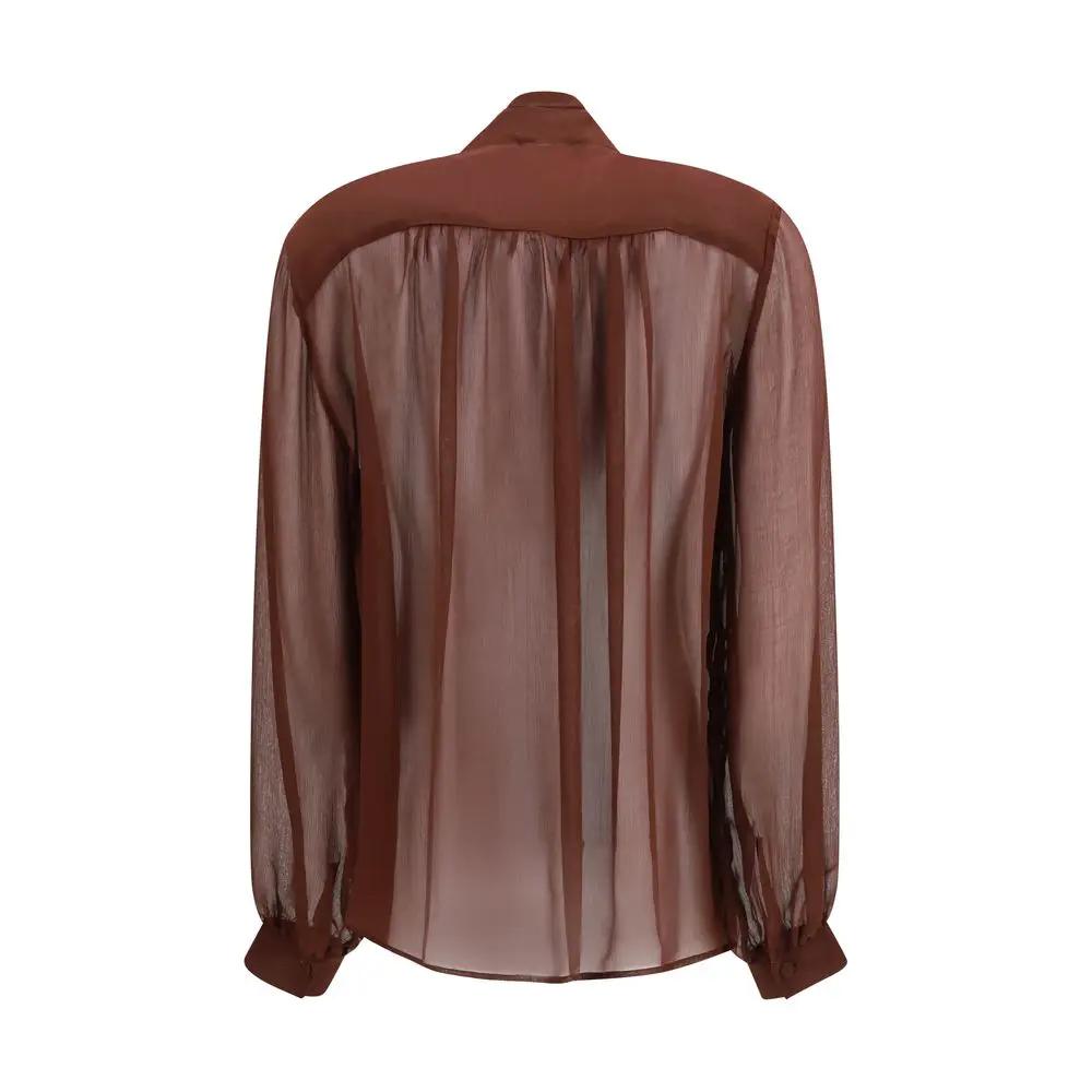 Lardini Lardini Brown Viscose Blouse