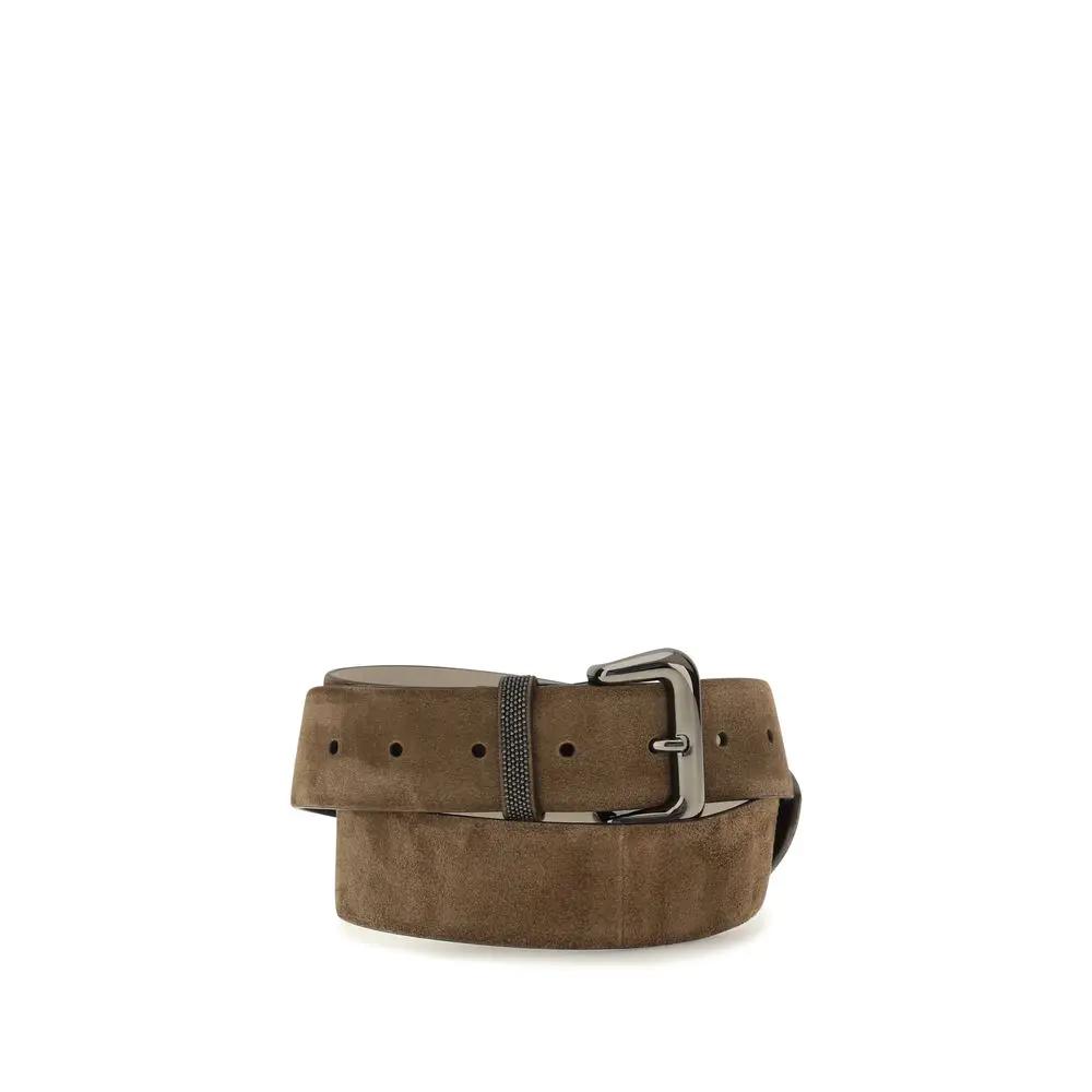 Brunello Cucinelli Brunello Cucinelli Brown Suede Leather Belt