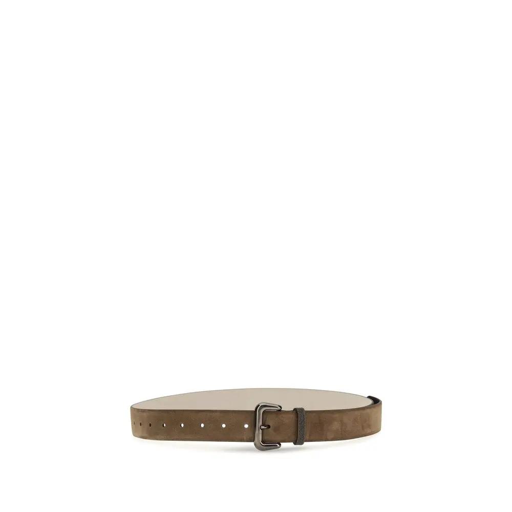 Brunello Cucinelli Brunello Cucinelli Brown Suede Leather Belt