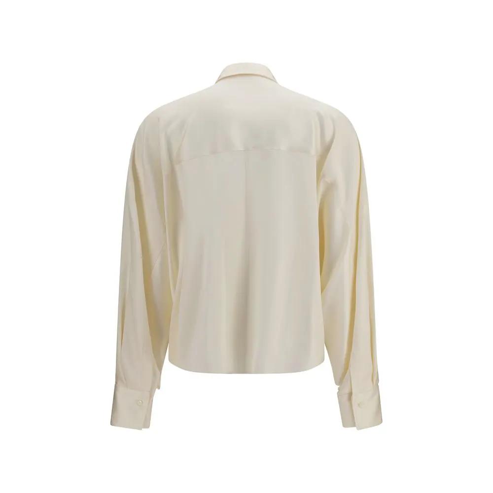Brunello Cucinelli Brunello Cucinelli Beige Silk Shirt