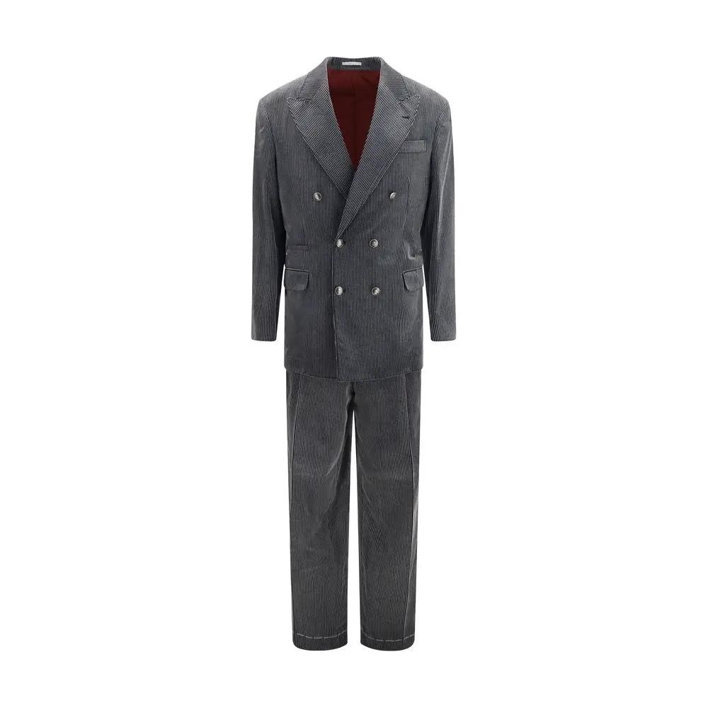 Brunello Cucinelli Brunello Cucinelli Gray Cotton Suit