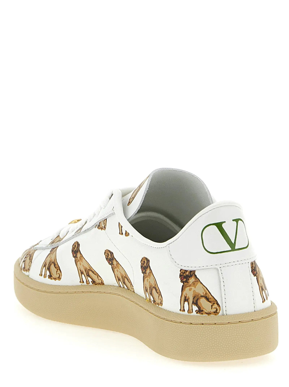 Valentino Garavani White Calfskin Low Top Sneakers