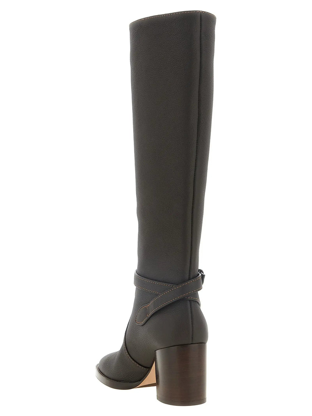 Gianvito Rossi Brown Calfskin Over The Knee