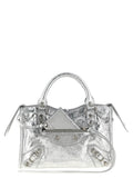 Balenciaga Silver Lamb Leather Handbag