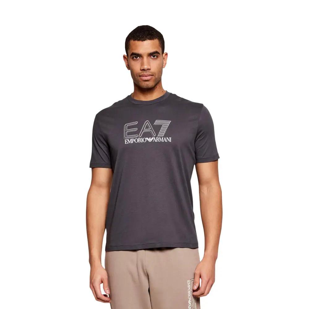 EA7 Emporio Armani Gray Cotton T-Shirt