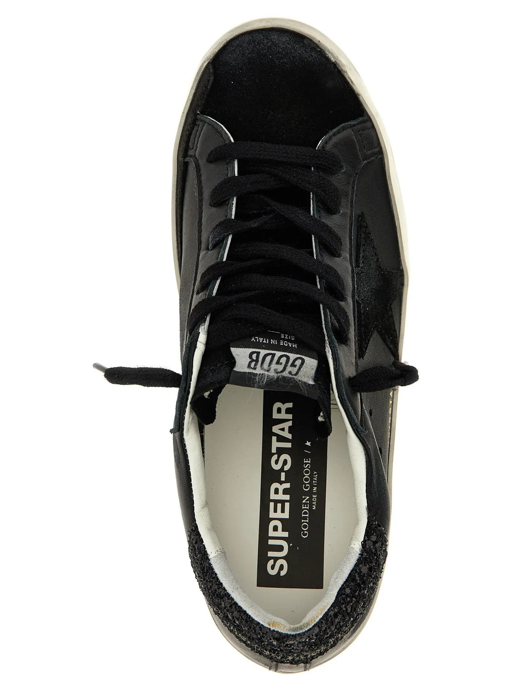 Golden Goose Black Leather Low Top Sneakers